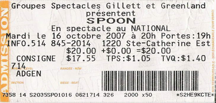 Spoon Ticket